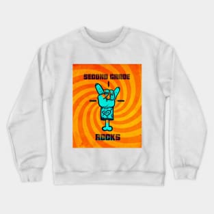 Second Grade Rocks Crewneck Sweatshirt